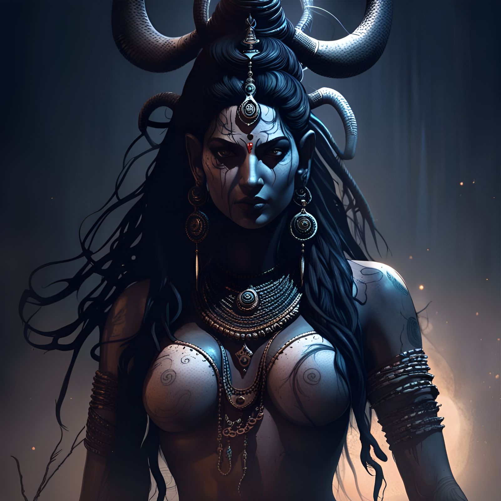 Shiva: Dark Gritty God in Royo Rutkowski Style