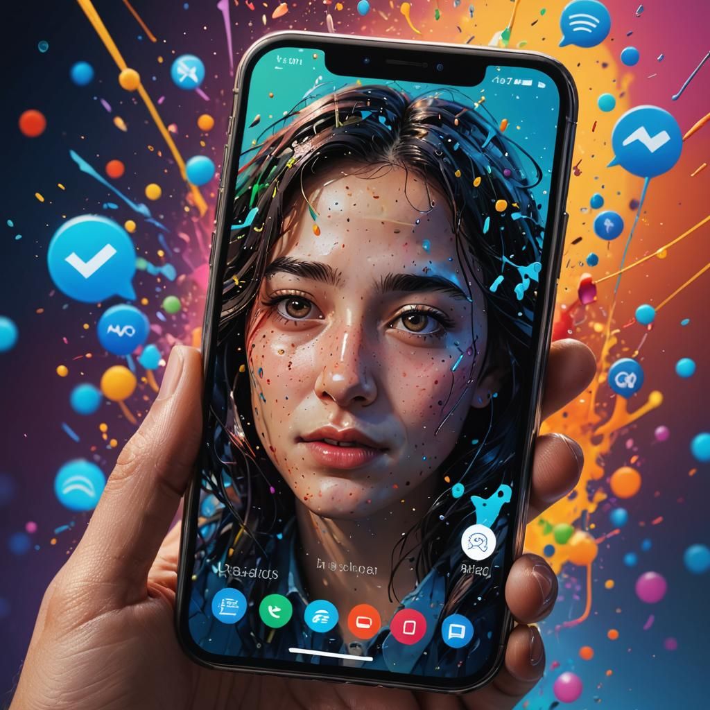 A close up of a phone screen open