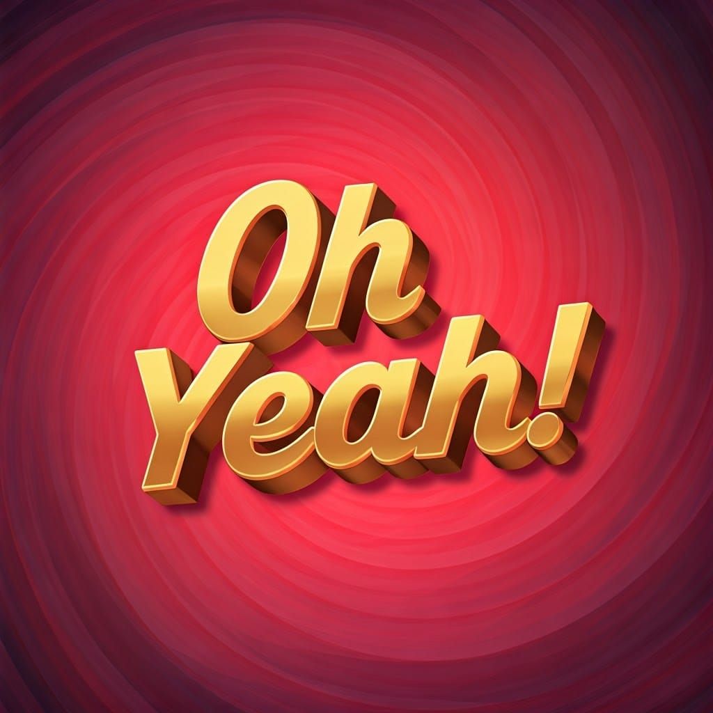 Bold 3D Typography with Psychedelic Abstract Background