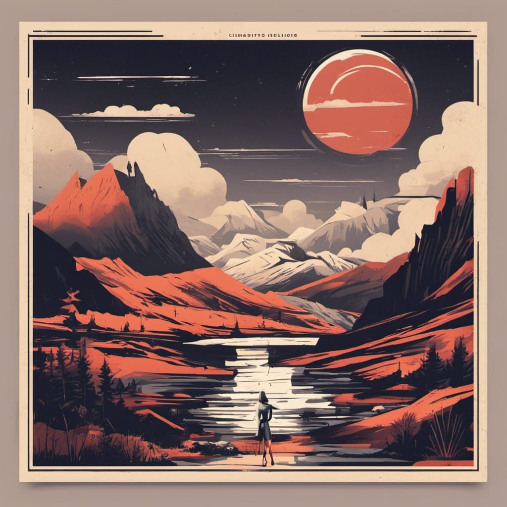 Dramatic Cinematic Landscape Graphic Rendering