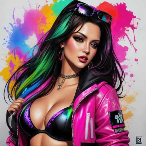 Naughty Celebrities as Mean Girls in Graffiti Art