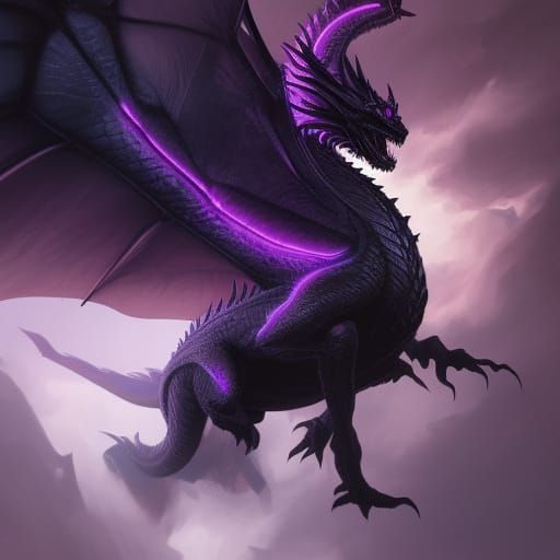 Void Dragon in Dark Fantasy Art Style