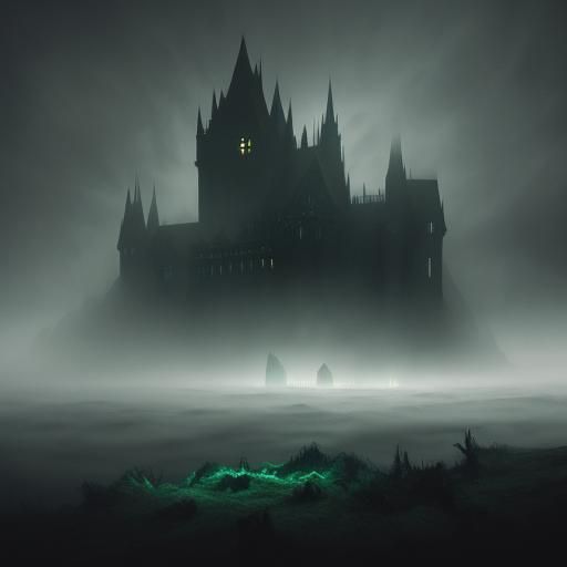 Ominous Figure in Dark Fantasy Fogscape
