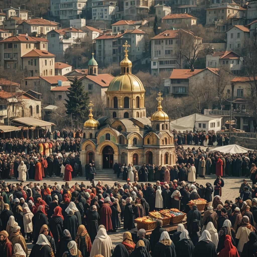 Stunning Orthodox Easter Celebration in Varna, Bulgaria