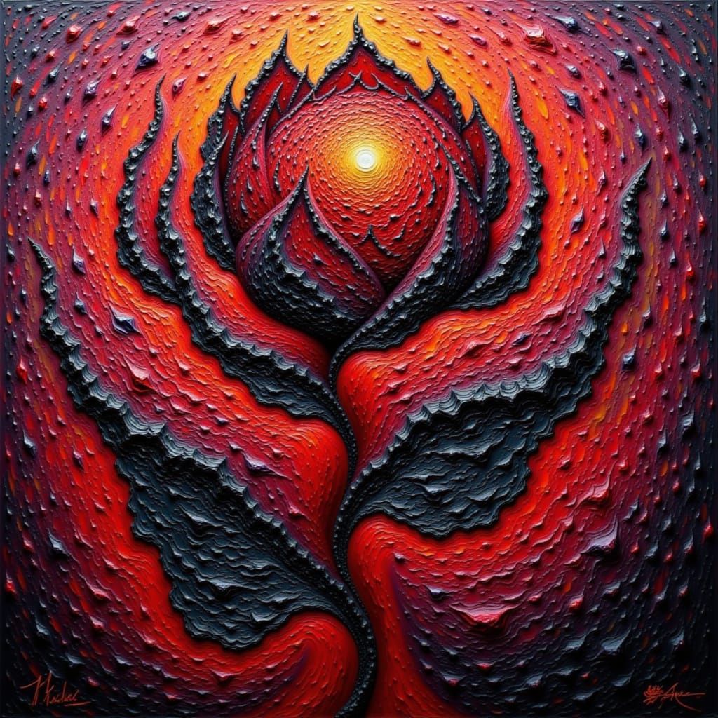 Surreal Flower with Escher Tessellations in Dali and Monet S...