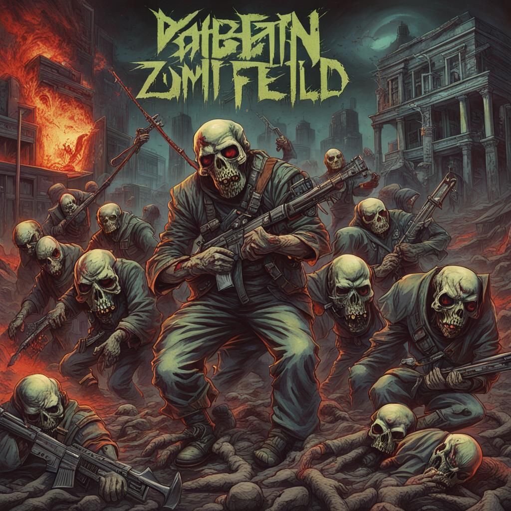 Death Metal Album Cover: Urban Battlefield Rebellion
