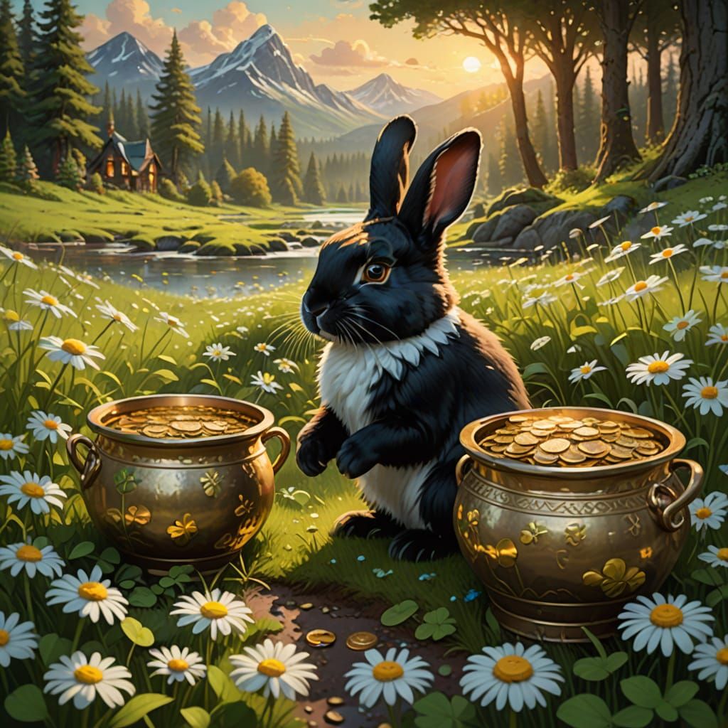 Whimsical St Patricks Day Wonderland in Thomas Kinkade Style