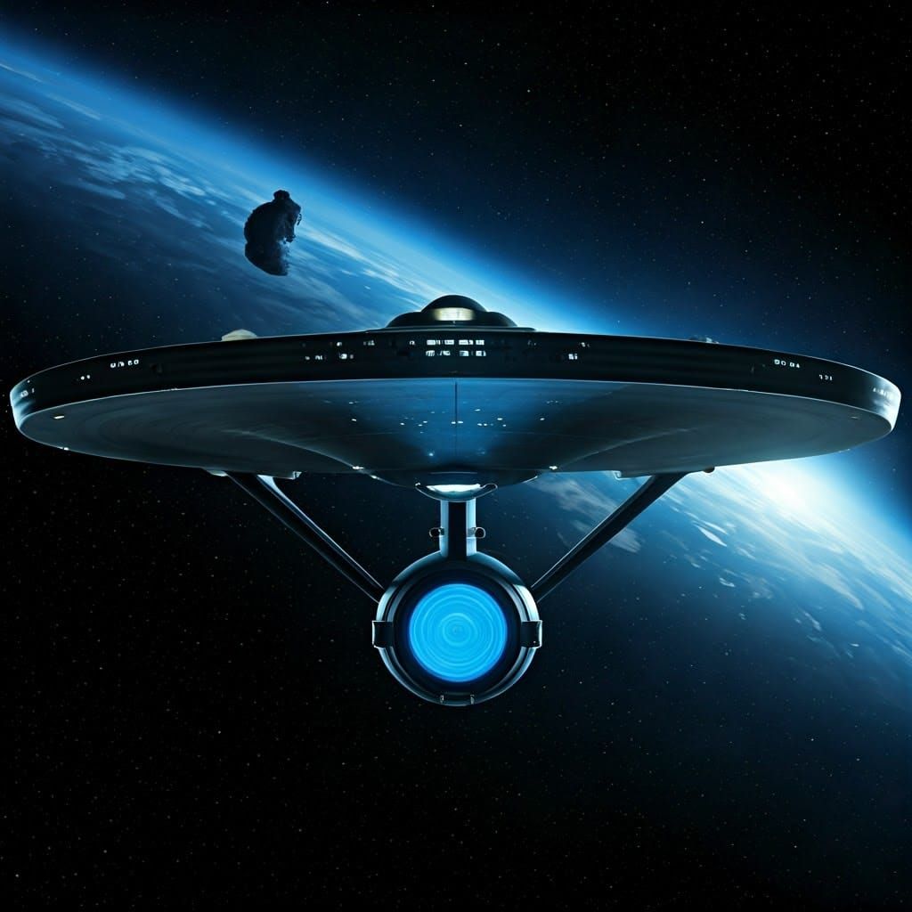 Epic USS Enterprise in Cinematic Digital Matte Painting