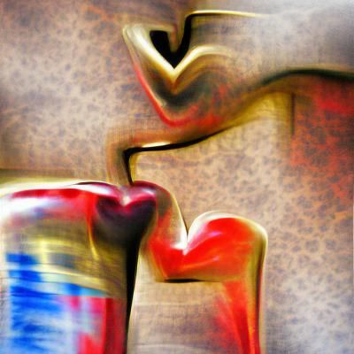 Abstract Depiction of True Love's Essence