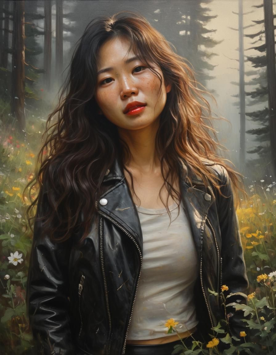 Rembrandt-Inspired Portrait of a Young Woman in a Whimsical ...