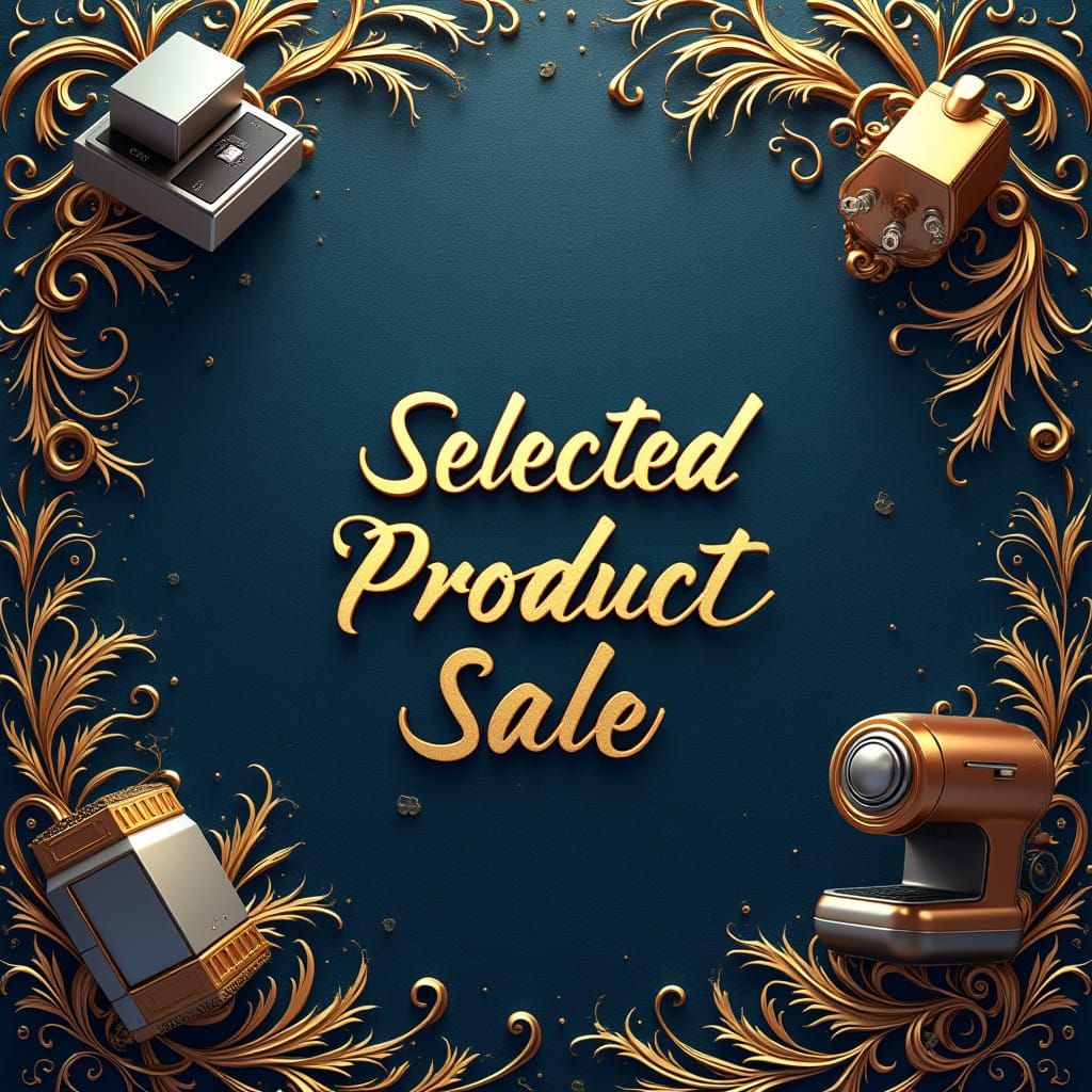 Techno Fantasy Sale Poster in a Dreamlike World of Wonders