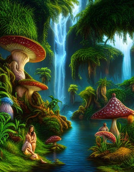 Pandora Landscape with Bioluminescent Flora