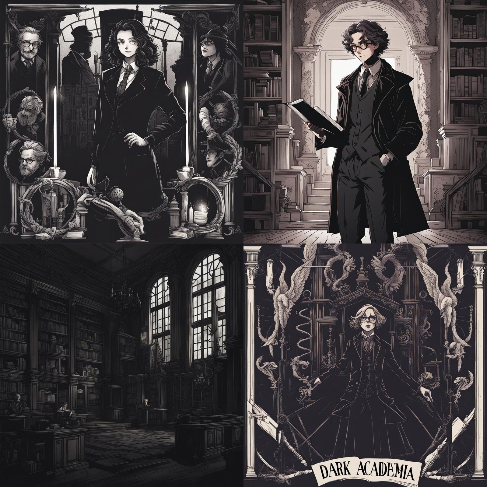 Dark Academia Aesthetic Still Life