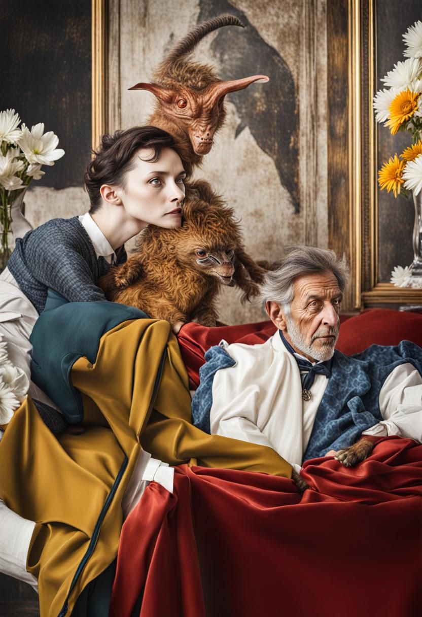 Surreal Alien Celebration in Restaurant: Professional Photog...