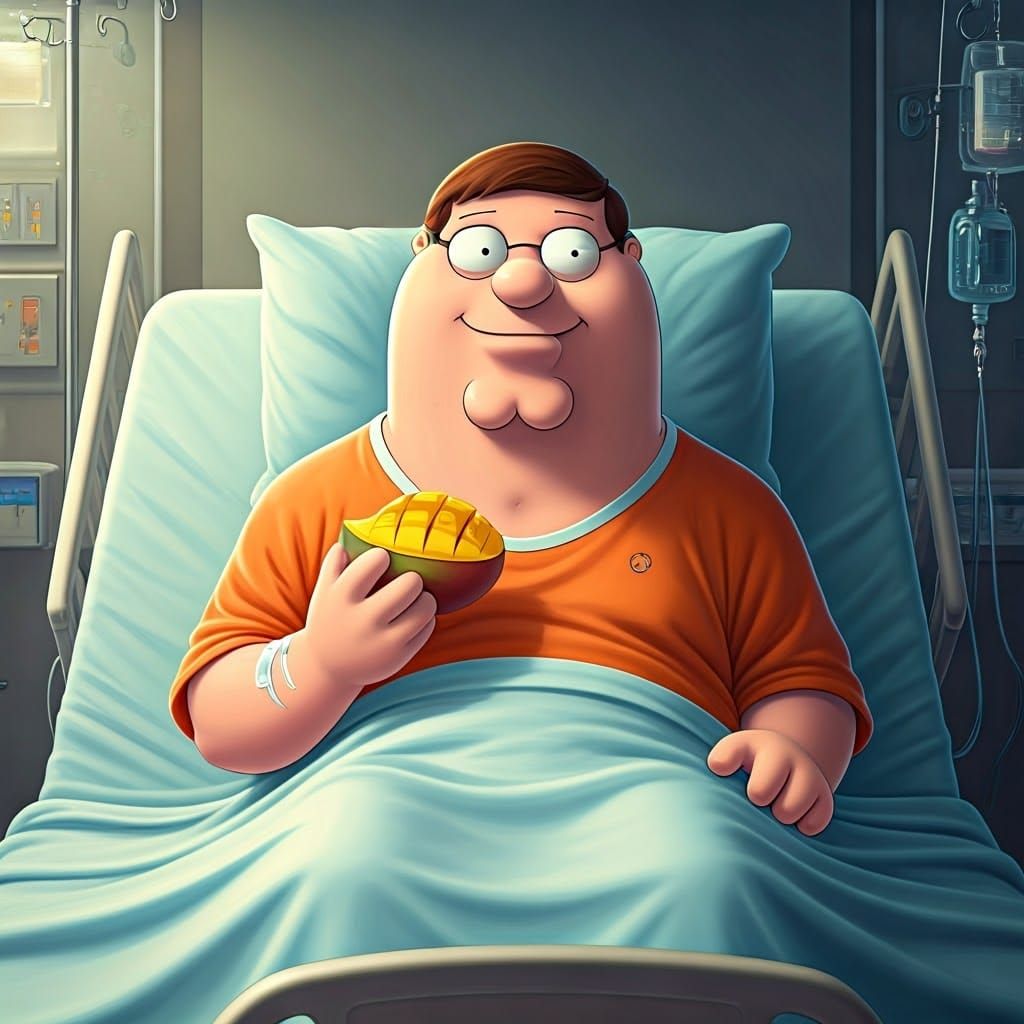 Peter Griffin in Anime-Style Hospital Scene