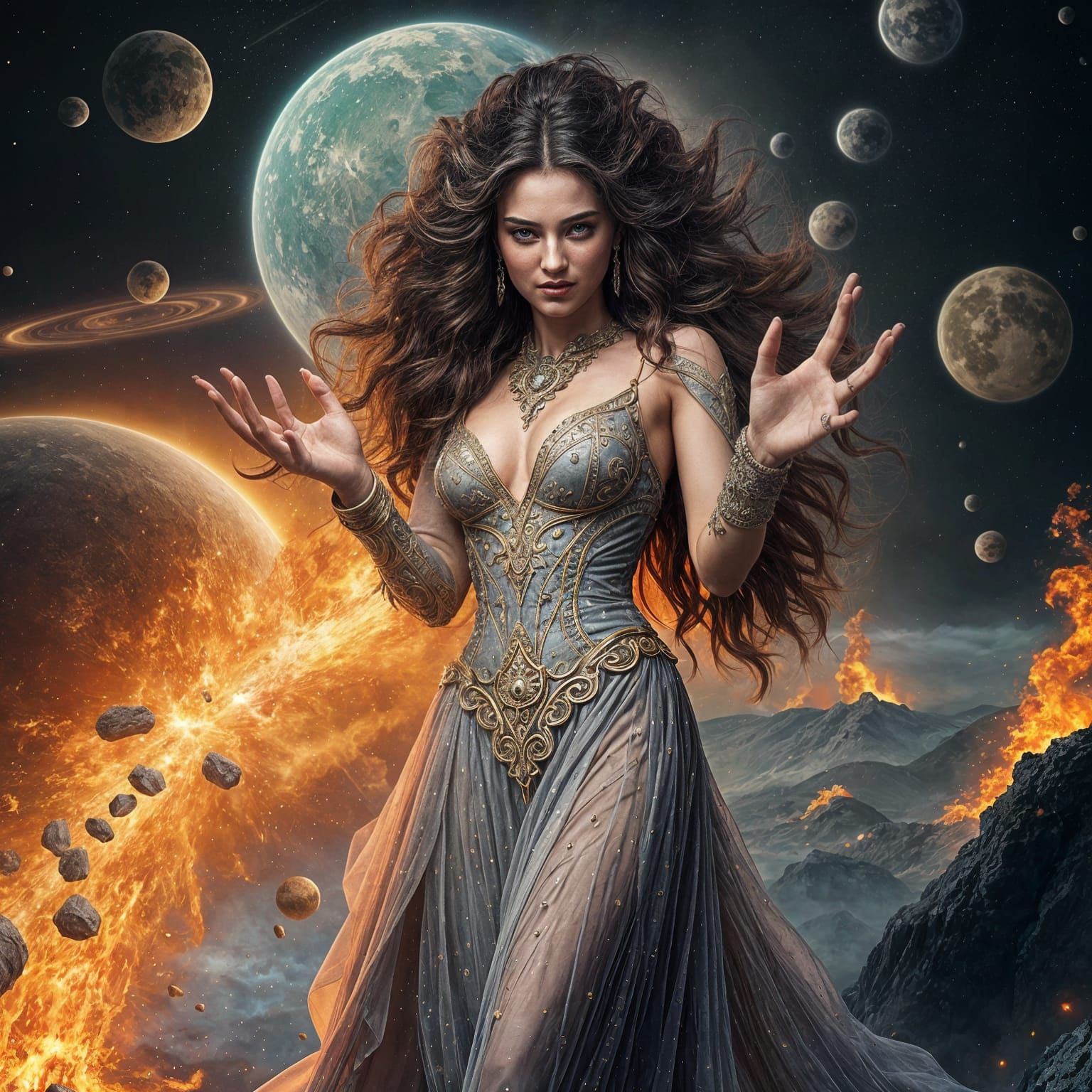 Ethereal Goddess Destroys the Universe in a Dystopian Catacl...