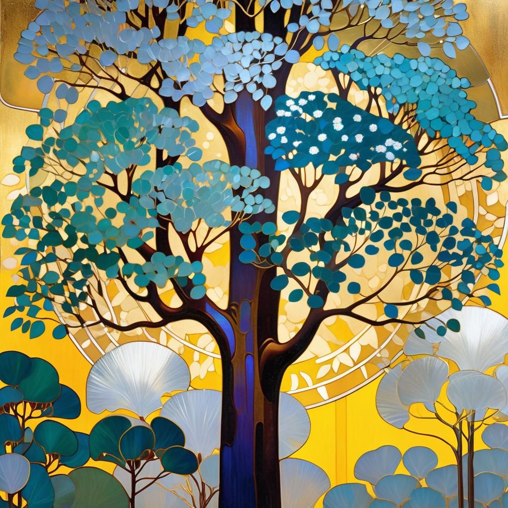 Eucalyptus Grove in Art Nouveau Style