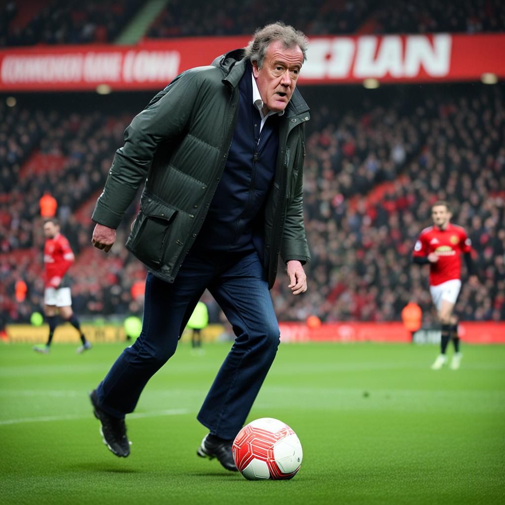 Jeremy Clarkson Plays Football at Old Trafford