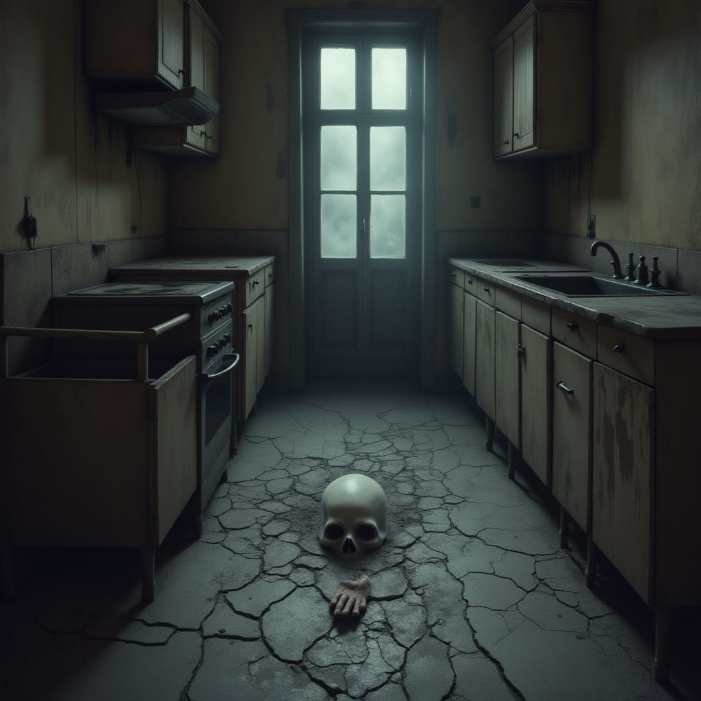 Ghostly Face Emerges from 1970s Spanish Kitchen Floor