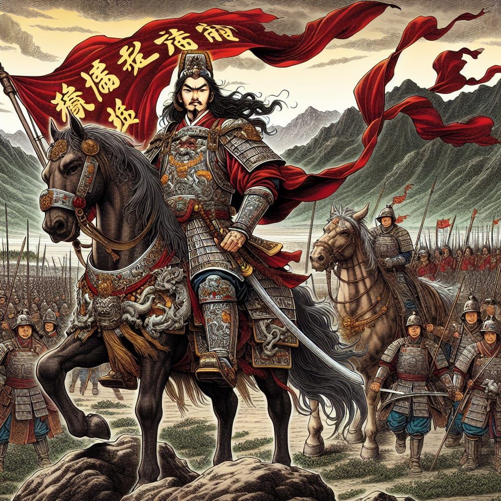 Vietnamese Military Leader in Manga Style