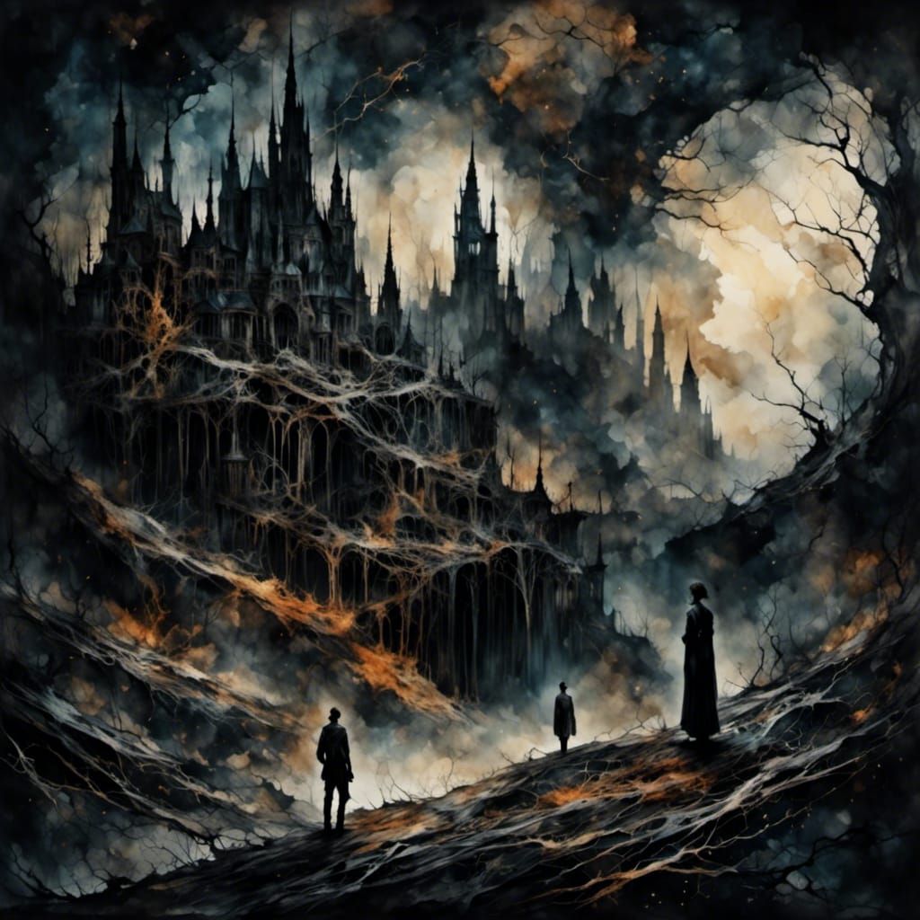 Dystopian Dark Academia in Hyperrealism