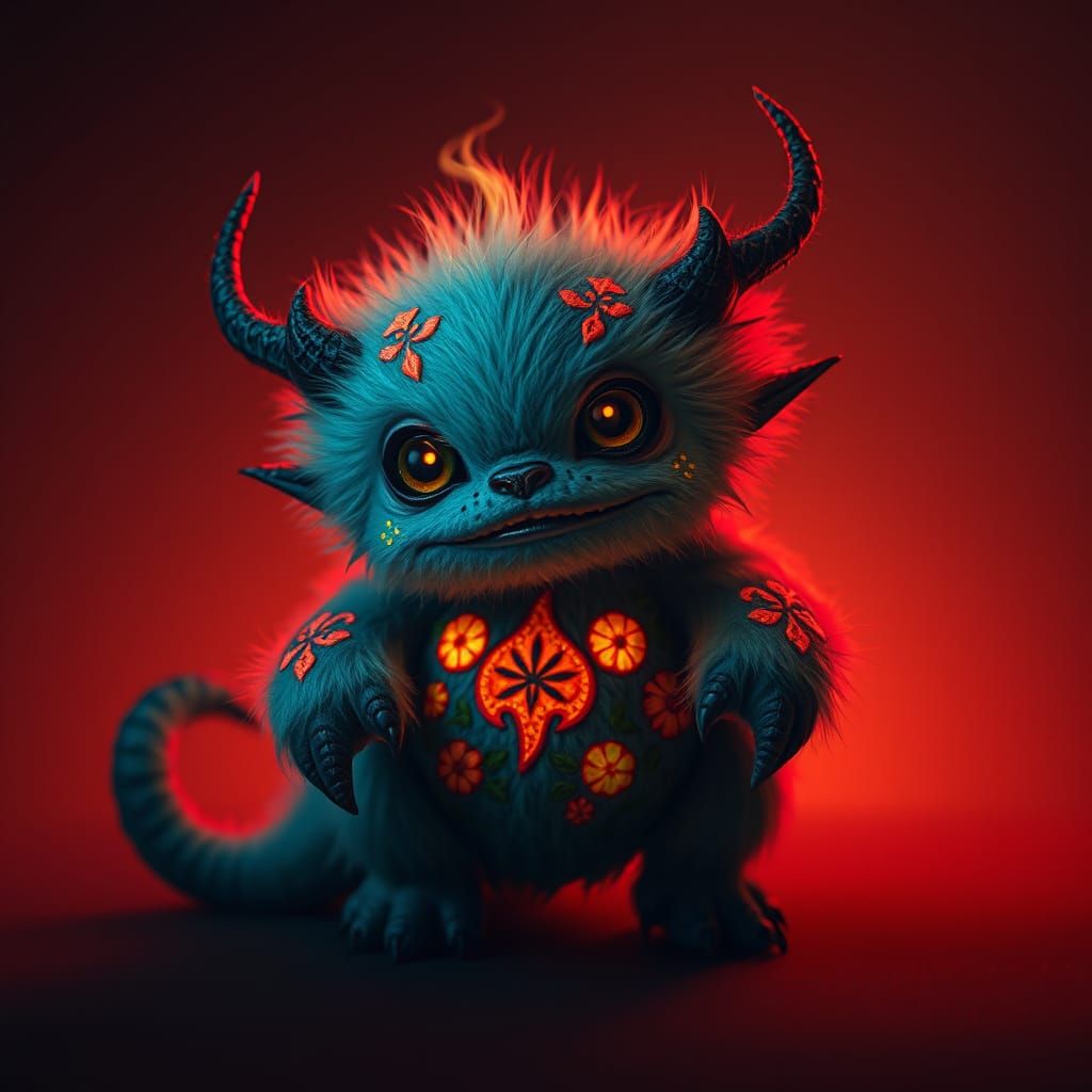 Eldritch Forest Creature with Embroidered Details