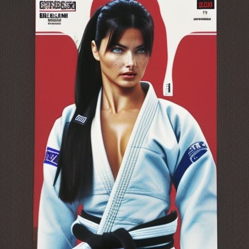 Adriana Lima as Judo Girl in Manga Style