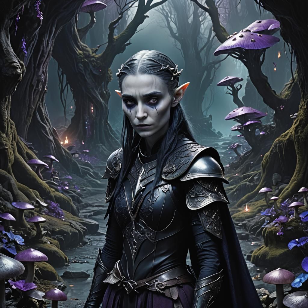 Drow in Mystical Realm: Fantasy Concept Art