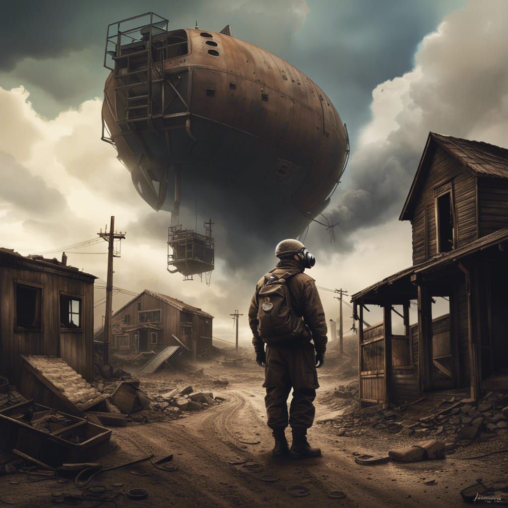 Abandoned Mining Town: Epic Digital Matte Painting