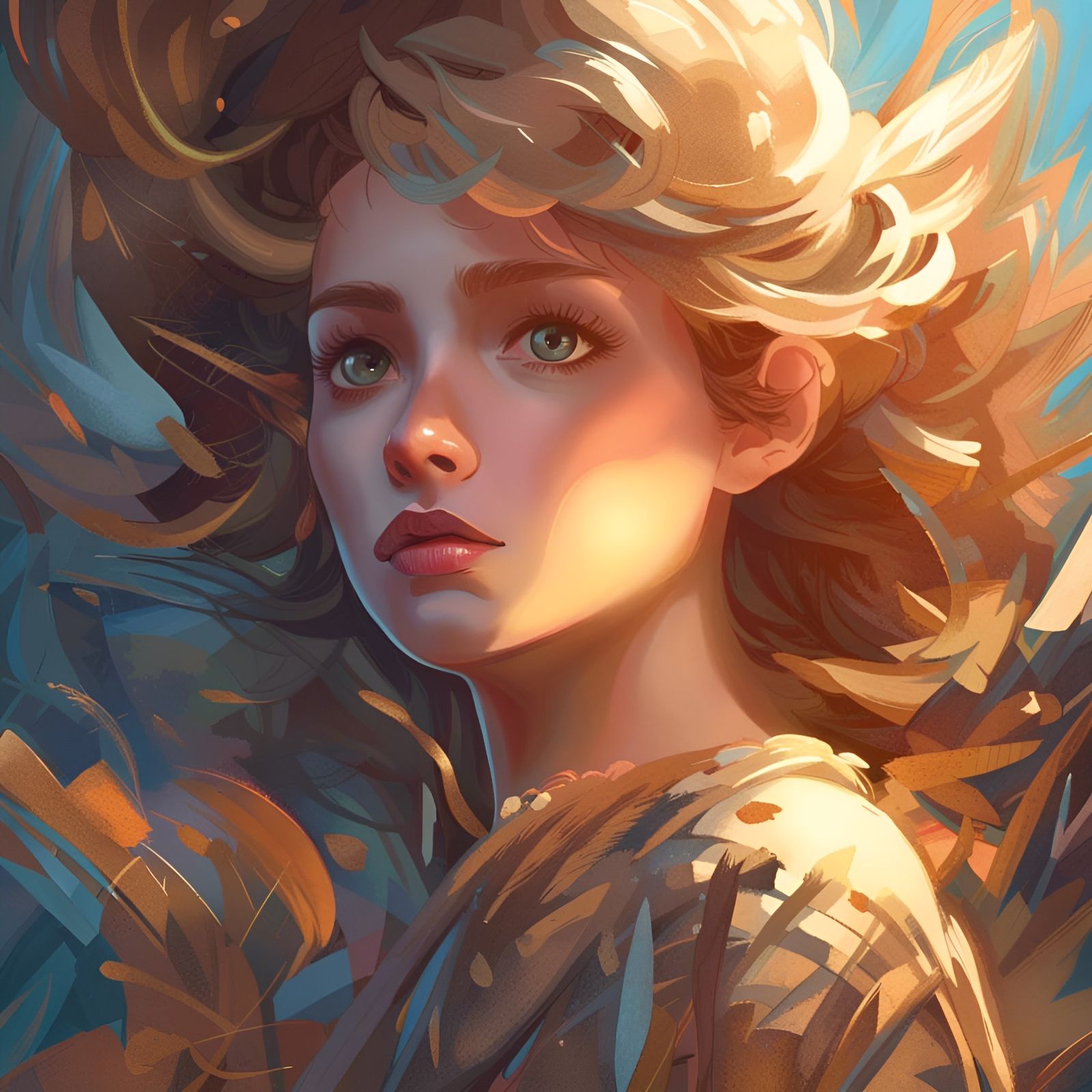 Anime Superman Art in Golden Composition