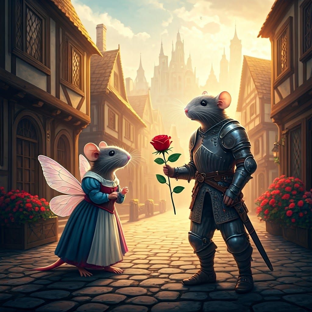 Ratman Knight Greets His Valentine