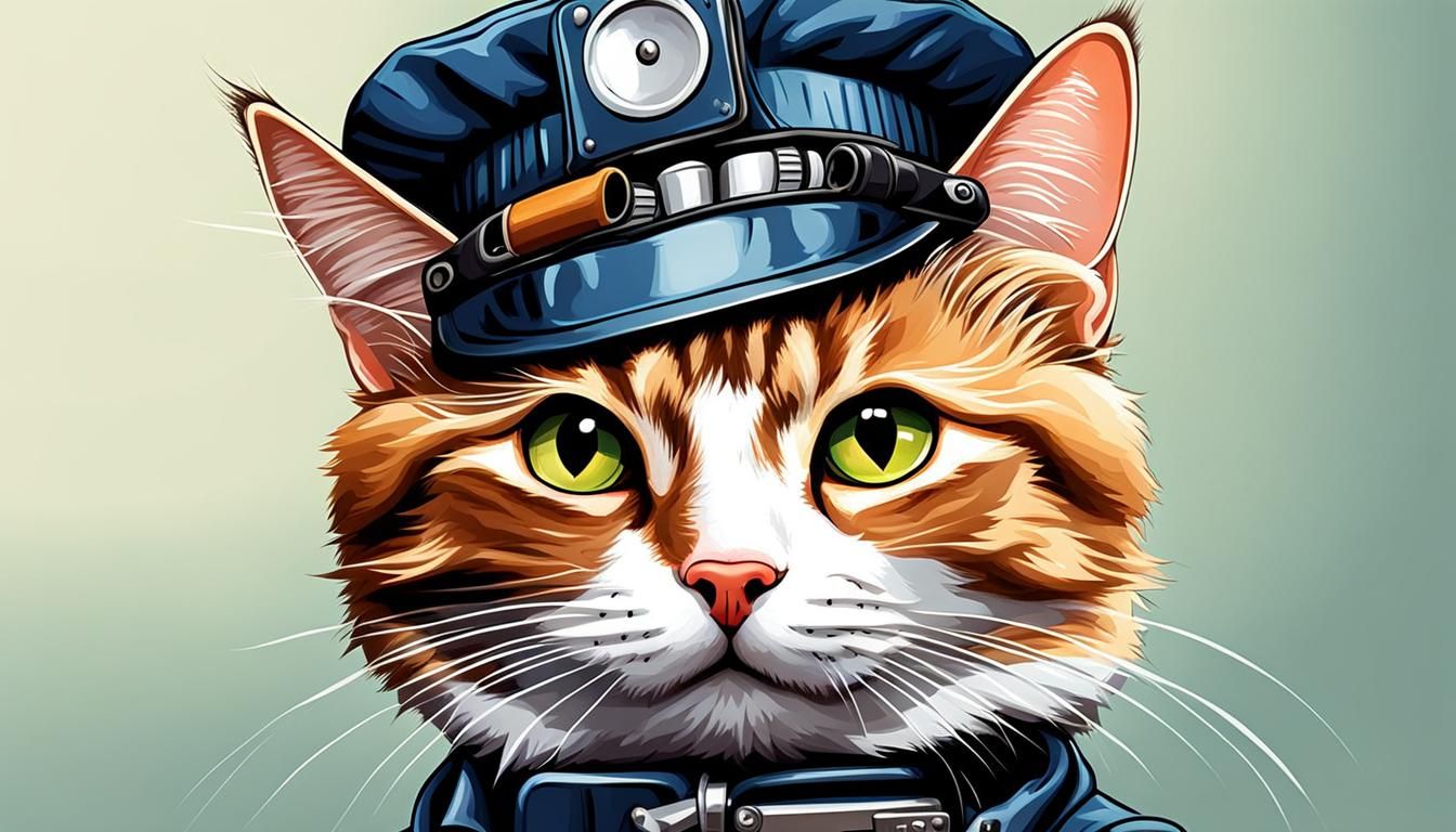 Charming Cat Caricatures Dressed as Mechanics