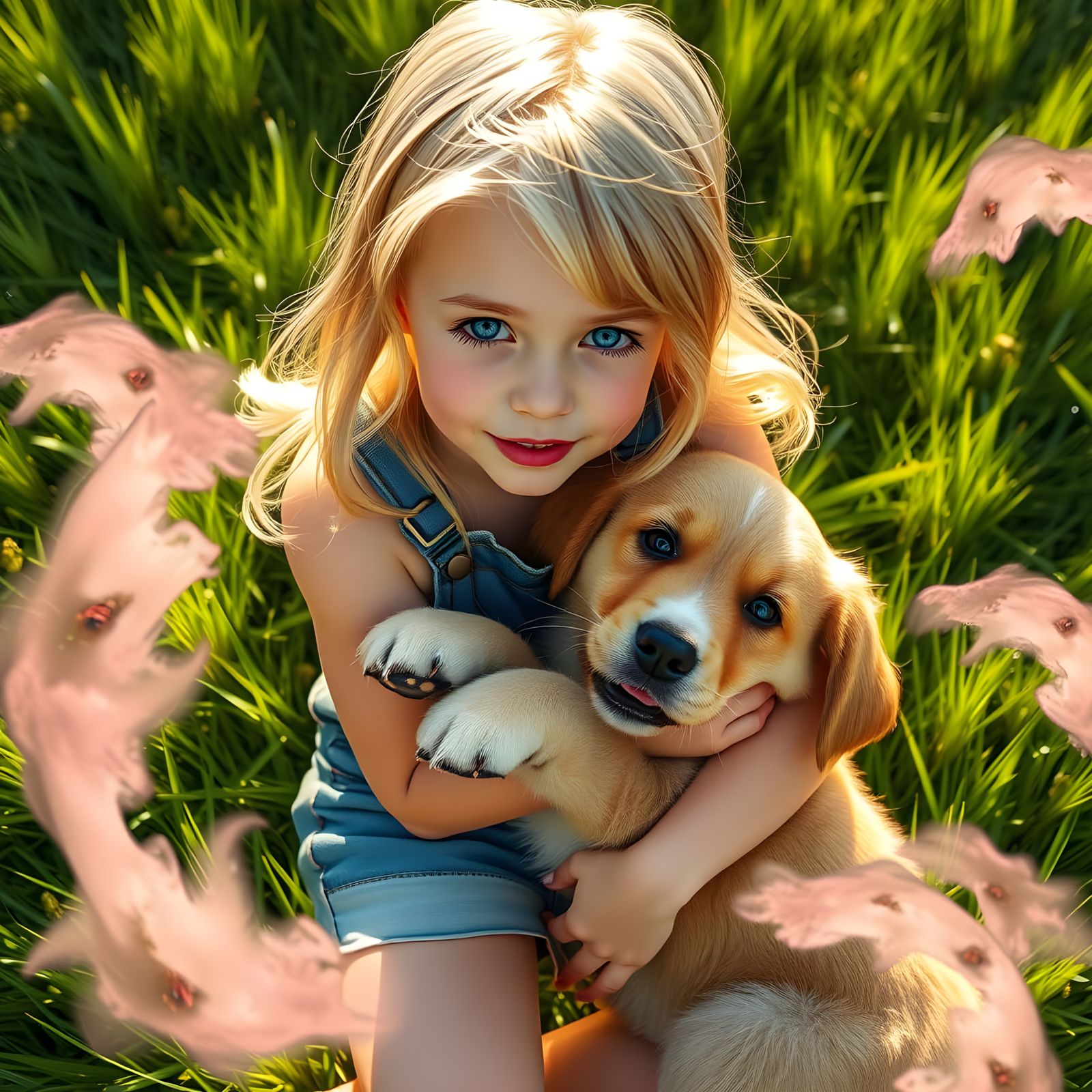 Ethereal Summer Scene in Vibrant Oil Painting Style