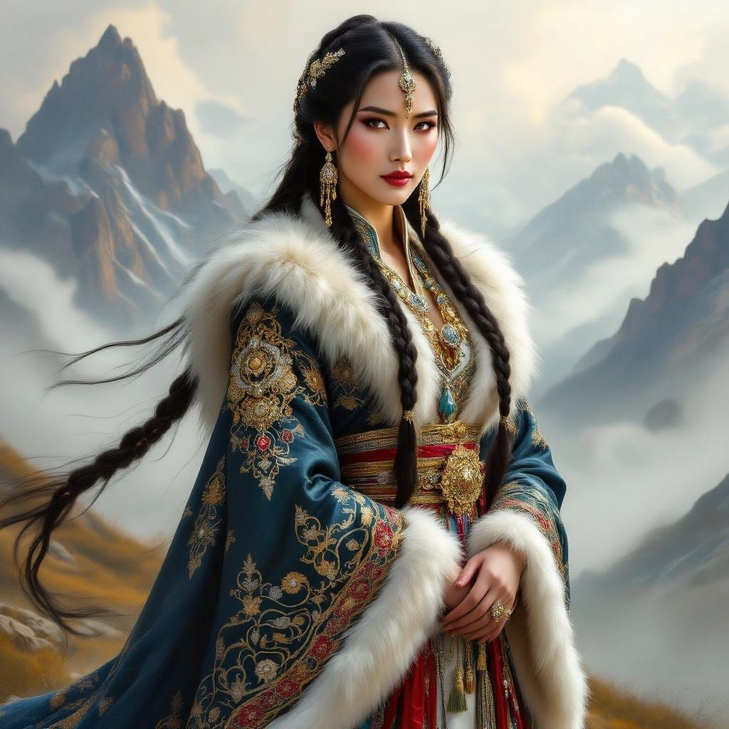 Ethereal Mongol Goddess, Eternal Mother of the Steppes