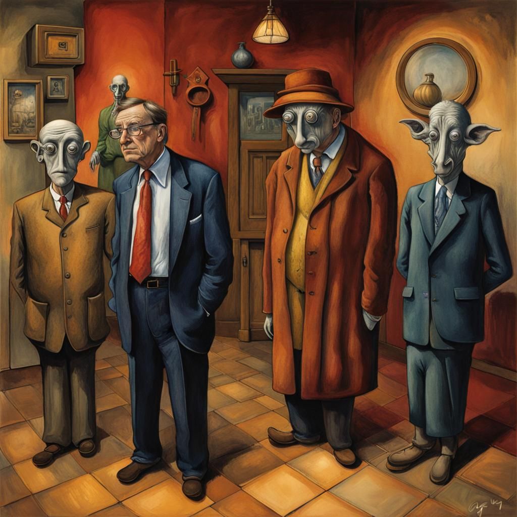 Surreal Dreamscape with Warm Colors and Intricate Details