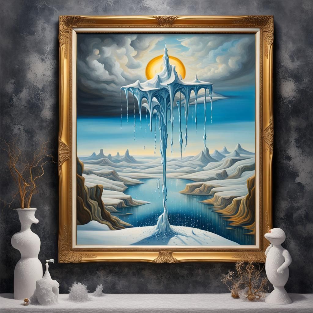 Surreal Crystals and Frozen Rain, Dali Style
