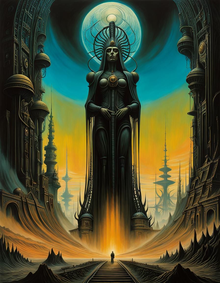 Steampunk Sacrifice in Volumetric Lighting