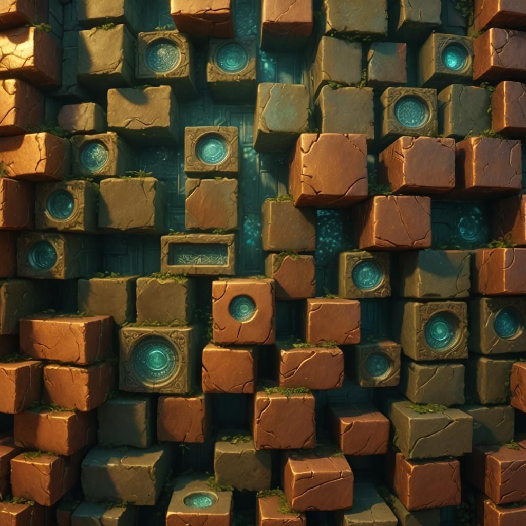 Mystical Copper Temple in Golden Light