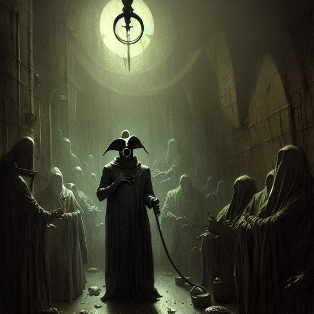 Plague Doctor in Gothic Horror Style