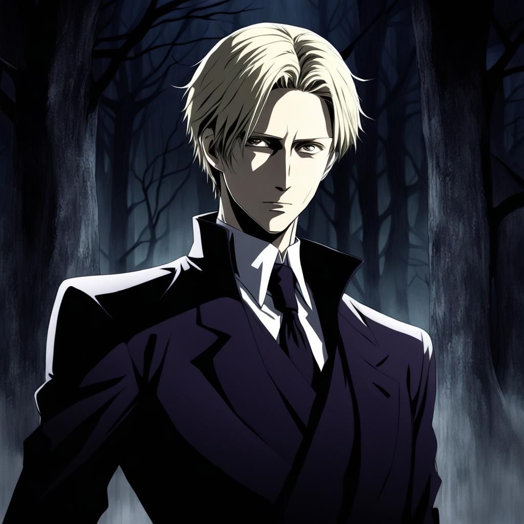 Johan Liebert in Dark Anime Style