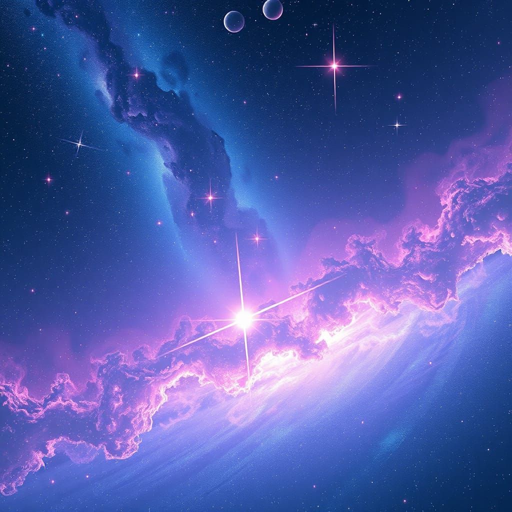 Stunning Celestial Bodies in 3D Anime Art