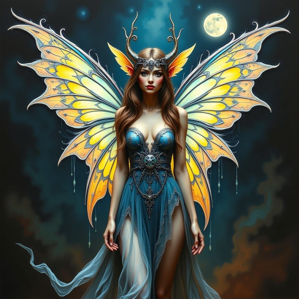 Steampunk Fairy in Pride Colors: Digital Matte Painting