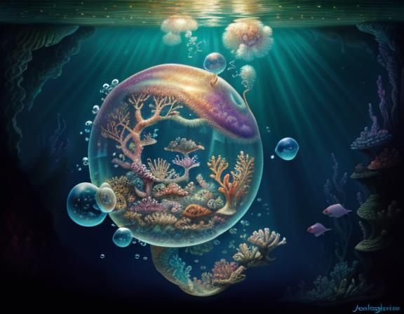 Underwater Reef in Surrealist Style