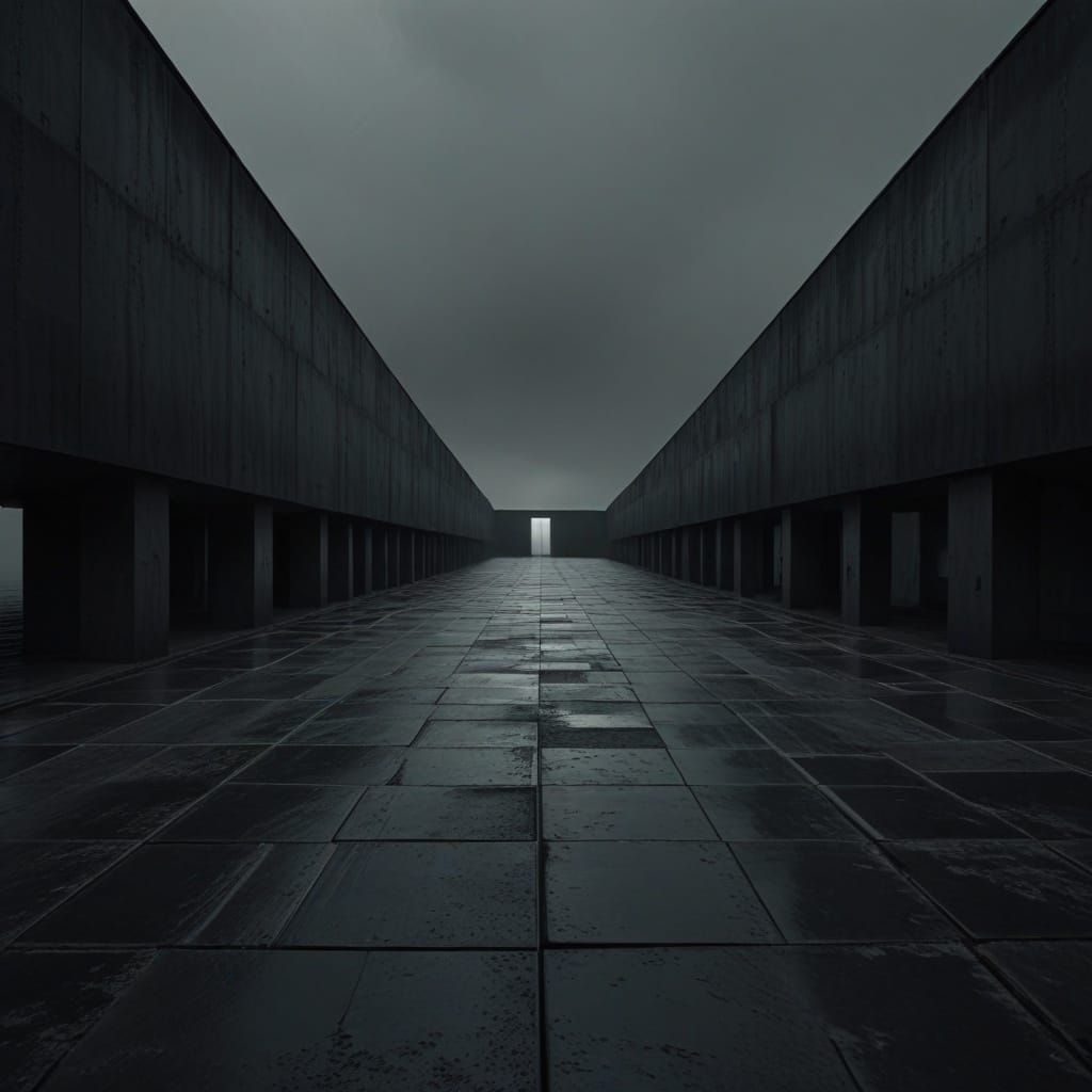 Ominous Void: Infinite Darkness and Eerie Glow