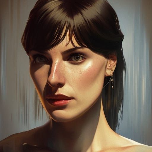 Pulp Fiction Portrait in Art Nouveau Style