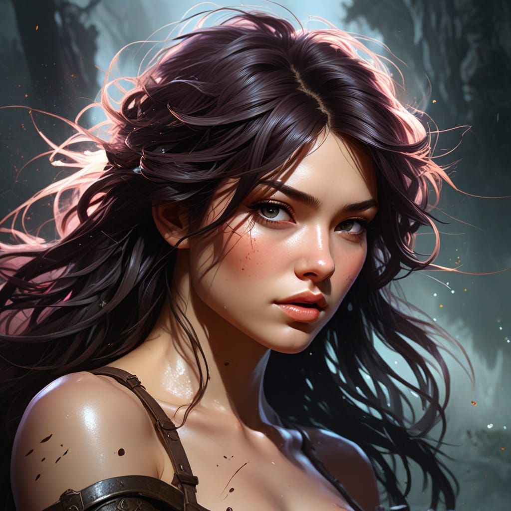 Epic Fantasy Warrior in Vibrant Cinematic Splendor