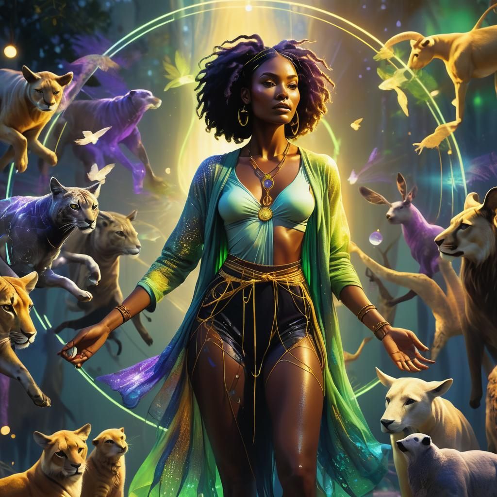 Vitruvian Woman in Mystical Fantasy Art