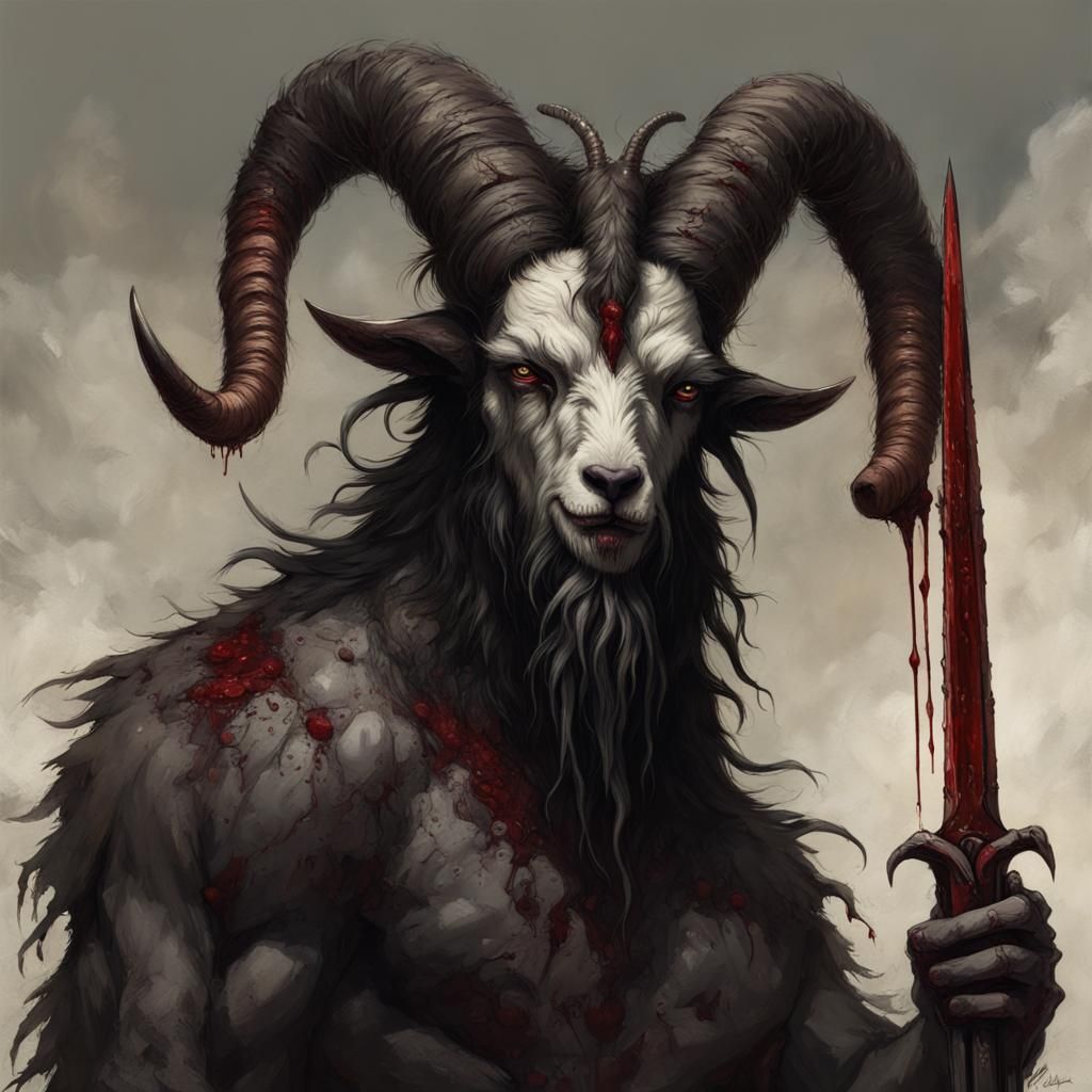 High Gothic Dark Fantasy Goat Satyr