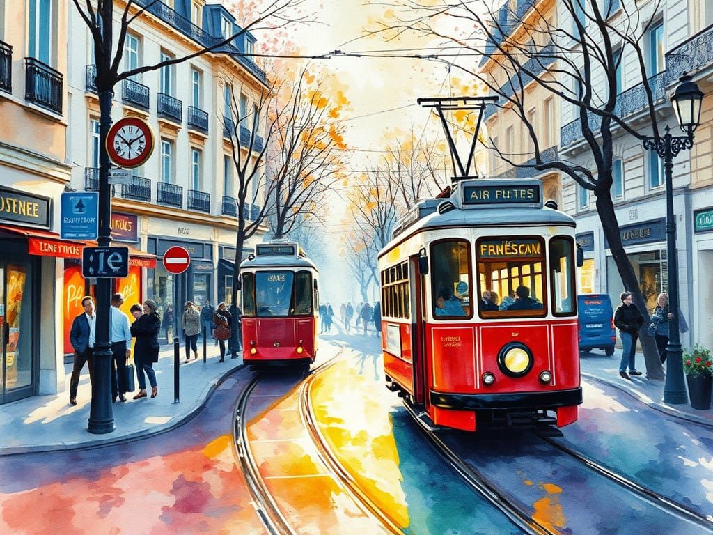 Parisian Morning Light in Vibrant Impressionist Style