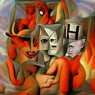 Cubist Surrealism: A Journey Through the Underworld